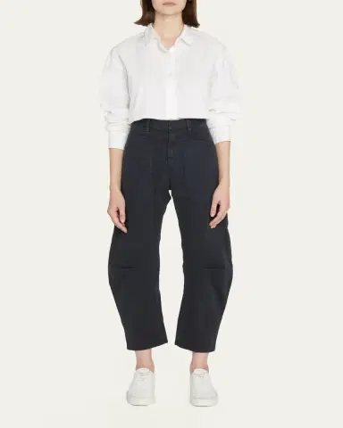 Nili Lotan Shon Mid-Rise Cropped Pants | Thumbnail 2 Nili Lotan Shon Mid-Rise Cropped Pants | Thumbnail 2