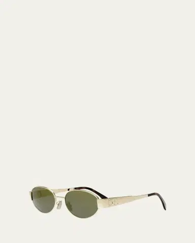 Celine Triomphe Oval Metal Sunglasses | Thumbnail 2 Celine Triomphe Oval Metal Sunglasses | Thumbnail 2