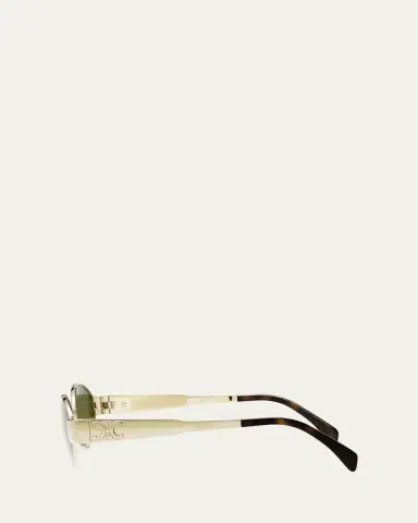 Celine Triomphe Oval Metal Sunglasses | Thumbnail 3 Celine Triomphe Oval Metal Sunglasses | Thumbnail 3