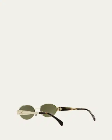 Celine Triomphe Oval Metal Sunglasses | Thumbnail 4 Celine Triomphe Oval Metal Sunglasses | Thumbnail 4