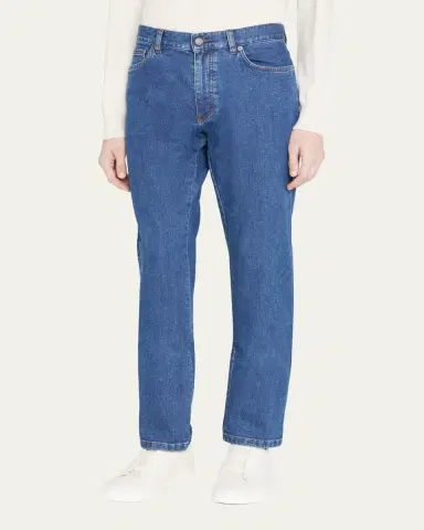 Zegna Men's Stonewash Denim 5-Pocket Jeans | Thumbnail 4 Zegna Men's Stonewash Denim 5-Pocket Jeans | Thumbnail 4