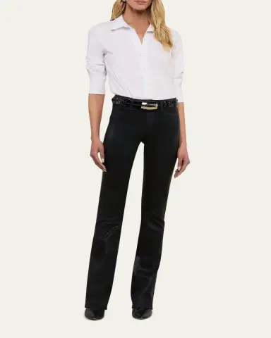 L'Agence Selma High-Rise Coated Sleek Baby Boot Jeans | Thumbnail 2 L'Agence Selma High-Rise Coated Sleek Baby Boot Jeans | Thumbnail 2