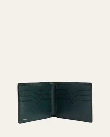 Valextra Men's Leather V-Cut Bifold Wallet | Thumbnail 7 Valextra Men's Leather V-Cut Bifold Wallet | Thumbnail 7