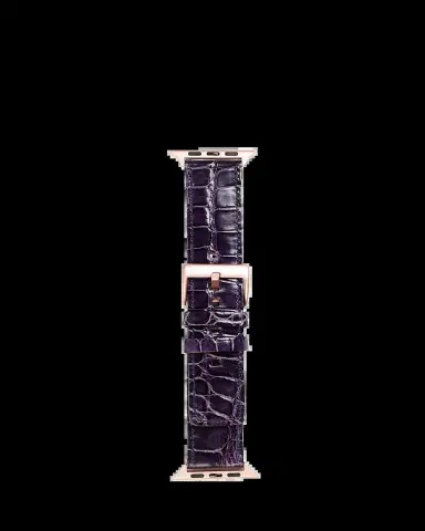 Abas Men's Apple Watch Alligator Watch Strap, Rose Gold Finish | Thumbnail 2 Abas Men's Apple Watch Alligator Watch Strap, Rose Gold Finish | Thumbnail 2