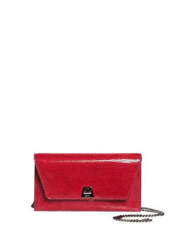 Akris Anouk Lizard-Print Clutch Bag w/ Chain | Thumbnail 1 Akris Anouk Lizard-Print Clutch Bag w/ Chain | Thumbnail 1
