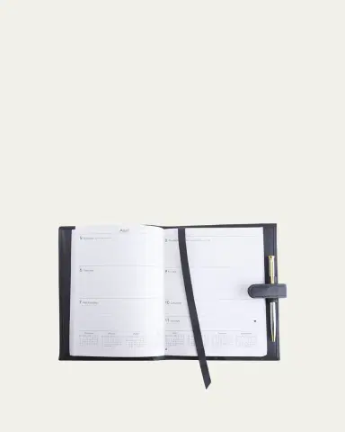 Royce New York Monogrammed Executive Weekly Leather Calendar Planner, Personalized | Thumbnail 3 Royce New York Monogrammed Executive Weekly Leather Calendar Planner, Personalized | Thumbnail 3