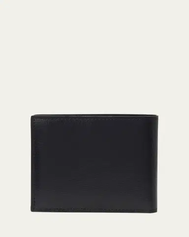 Valextra Men's Leather V-Cut Bifold Wallet | Thumbnail 3 Valextra Men's Leather V-Cut Bifold Wallet | Thumbnail 3