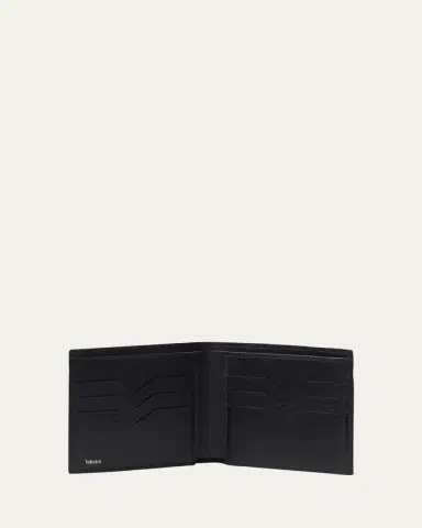Valextra Men's Leather V-Cut Bifold Wallet | Thumbnail 4 Valextra Men's Leather V-Cut Bifold Wallet | Thumbnail 4