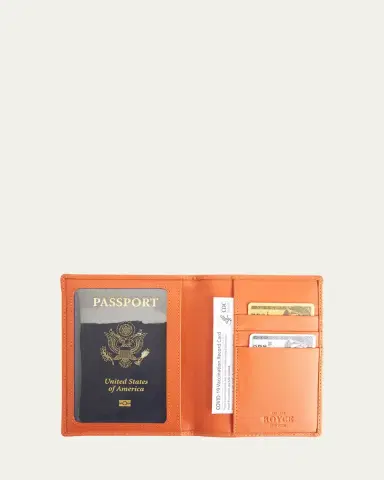 ROYCE New York Personalized Leather RFID-Blocking Passport Wallet with Vaccine Card Pocket | Thumbnail 2 ROYCE New York Personalized Leather RFID-Blocking Passport Wallet with Vaccine Card Pocket | Thumbnail 2