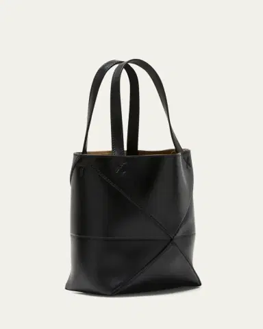 LOEWE Puzzle Fold Mini Tote Bag in Shiny Leather | Thumbnail 3 LOEWE Puzzle Fold Mini Tote Bag in Shiny Leather | Thumbnail 3