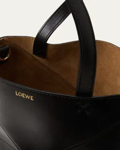 LOEWE Puzzle Fold Mini Tote Bag in Shiny Leather | Thumbnail 4 LOEWE Puzzle Fold Mini Tote Bag in Shiny Leather | Thumbnail 4