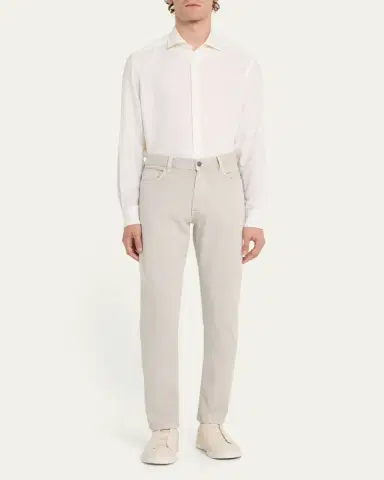 ZEGNA Men's Cotton-Cashmere Cashco Sport Shirt | Thumbnail 2 ZEGNA Men's Cotton-Cashmere Cashco Sport Shirt | Thumbnail 2