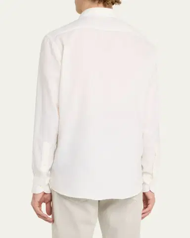 ZEGNA Men's Cotton-Cashmere Cashco Sport Shirt | Thumbnail 3 ZEGNA Men's Cotton-Cashmere Cashco Sport Shirt | Thumbnail 3