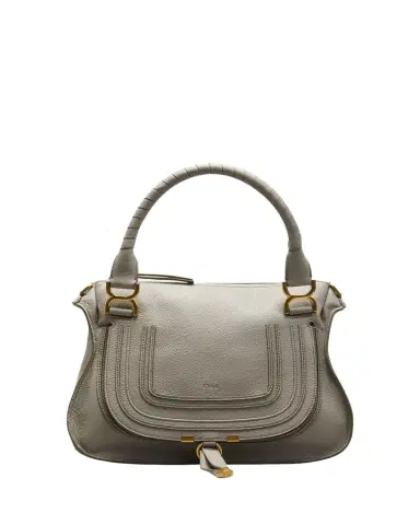 Chloé Marcie Medium Double Carry Satchel Bag in Grained Leather | Thumbnail 1 Chloé Marcie Medium Double Carry Satchel Bag in Grained Leather | Thumbnail 1