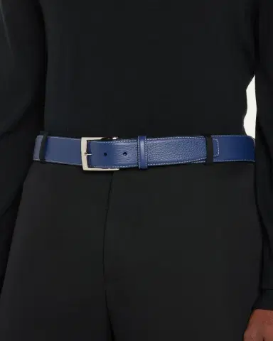 Simonnot Godard Men's Lagun Grained Leather Belt, 40mm | Thumbnail 2 Simonnot Godard Men's Lagun Grained Leather Belt, 40mm | Thumbnail 2