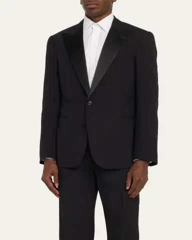Ralph Lauren Purple Label Men's Gregory Hand-Tailored Wool Peak Tuxedo | Thumbnail 4 Ralph Lauren Purple Label Men's Gregory Hand-Tailored Wool Peak Tuxedo | Thumbnail 4