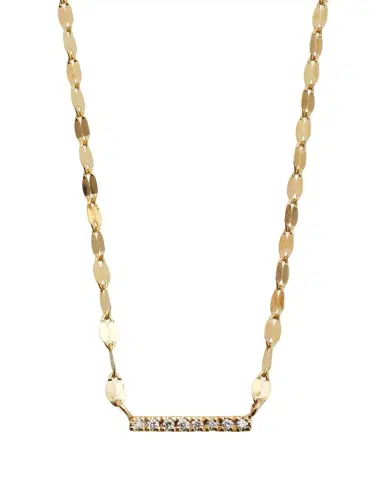 Lana 14K Gold Flawless Mini Diamond Bar Pendant Necklace | Thumbnail 1 Lana 14K Gold Flawless Mini Diamond Bar Pendant Necklace | Thumbnail 1