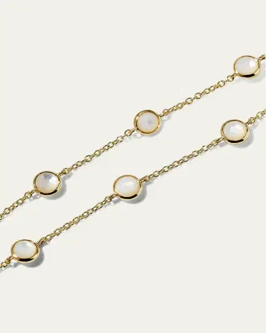 Ippolita 13-Stone Station Necklace in 18K Gold | Thumbnail 3 Ippolita 13-Stone Station Necklace in 18K Gold | Thumbnail 3