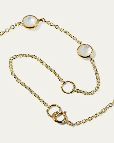 Ippolita 13-Stone Station Necklace in 18K Gold | Thumbnail 4 Ippolita 13-Stone Station Necklace in 18K Gold | Thumbnail 4