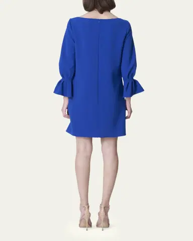 Carolina Herrera Ruffle-Cuff Shift Dress | Thumbnail 3 Carolina Herrera Ruffle-Cuff Shift Dress | Thumbnail 3