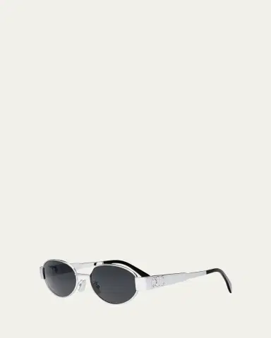 Celine Triomphe Oval Metal Sunglasses | Thumbnail 2 Celine Triomphe Oval Metal Sunglasses | Thumbnail 2