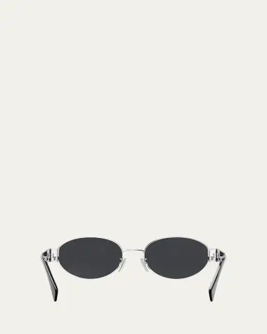 Celine Triomphe Oval Metal Sunglasses | Thumbnail 5 Celine Triomphe Oval Metal Sunglasses | Thumbnail 5