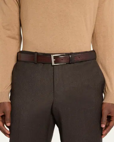 Magnanni Men's Rocas Pebbled Leather Belt | Thumbnail 2 Magnanni Men's Rocas Pebbled Leather Belt | Thumbnail 2