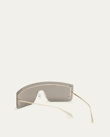 Alexander McQueen Studded Zinc Alloy Shield Sunglasses | Thumbnail 3 Alexander McQueen Studded Zinc Alloy Shield Sunglasses | Thumbnail 3