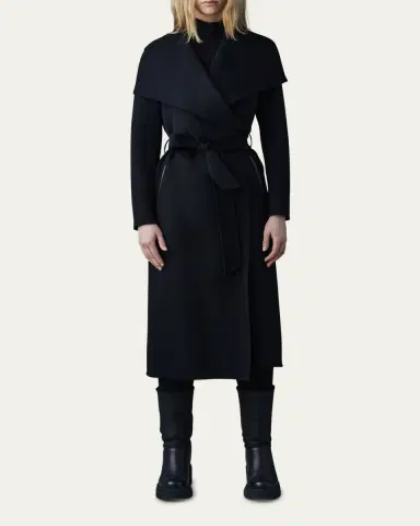 Mackage Mai Wool Belted Wrap Coat | Thumbnail 2 Mackage Mai Wool Belted Wrap Coat | Thumbnail 2