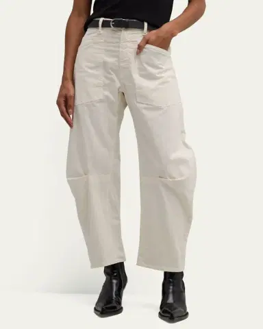 Nili Lotan Shon Mid-Rise Cropped Pants | Thumbnail 4 Nili Lotan Shon Mid-Rise Cropped Pants | Thumbnail 4