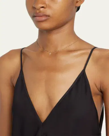 Lana 14K Gold Flawless Mini Cross Pendant Necklace | Thumbnail 2 Lana 14K Gold Flawless Mini Cross Pendant Necklace | Thumbnail 2