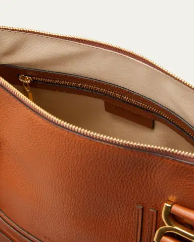 Chloé Marcie Medium Double Carry Satchel Bag in Grained Leather | Thumbnail 4 Chloé Marcie Medium Double Carry Satchel Bag in Grained Leather | Thumbnail 4
