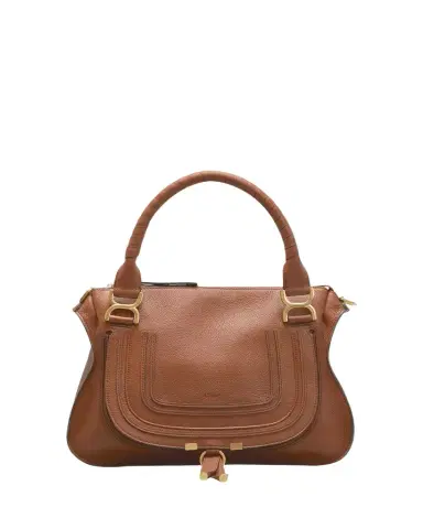 Chloé Marcie Medium Double Carry Satchel Bag in Grained Leather | Thumbnail 1 Chloé Marcie Medium Double Carry Satchel Bag in Grained Leather | Thumbnail 1
