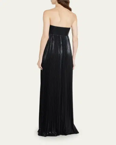 Retrofête Zoa Strapless Lamé Twisted-Bodice Gown | Thumbnail 3 Retrofête Zoa Strapless Lamé Twisted-Bodice Gown | Thumbnail 3