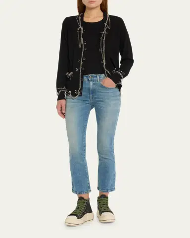 R13 Kick Fit Straight Cropped Jeans | Thumbnail 2 R13 Kick Fit Straight Cropped Jeans | Thumbnail 2