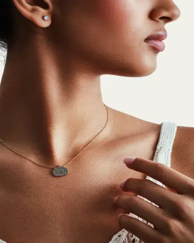 KAMAL Eye Adore Black Diamond Pave Pendant Necklace, 15mm | Thumbnail 2 KAMAL Eye Adore Black Diamond Pave Pendant Necklace, 15mm | Thumbnail 2