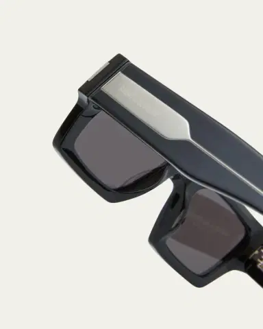 Saint Laurent Men's Rectangle Acetate Sunglasses with Logo | Thumbnail 3 Saint Laurent Men's Rectangle Acetate Sunglasses with Logo | Thumbnail 3