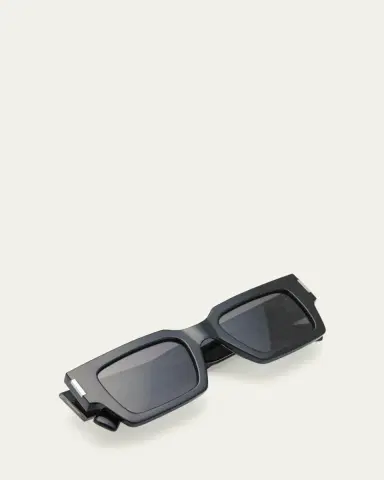 Saint Laurent Men's Rectangle Acetate Sunglasses with Logo | Thumbnail 4 Saint Laurent Men's Rectangle Acetate Sunglasses with Logo | Thumbnail 4