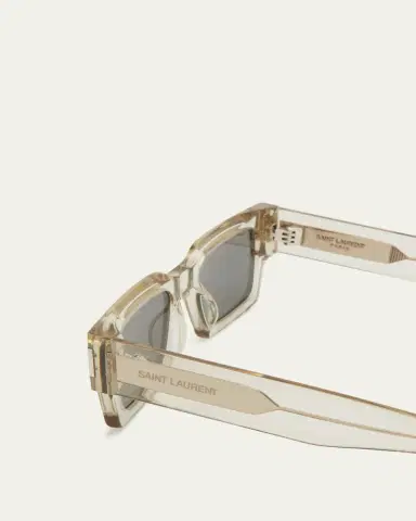 Saint Laurent Men's Rectangle Acetate Sunglasses with Logo | Thumbnail 7 Saint Laurent Men's Rectangle Acetate Sunglasses with Logo | Thumbnail 7
