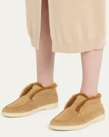 Santoni Fortune Suede Shearling Ankle Booties | Thumbnail 2 Santoni Fortune Suede Shearling Ankle Booties | Thumbnail 2