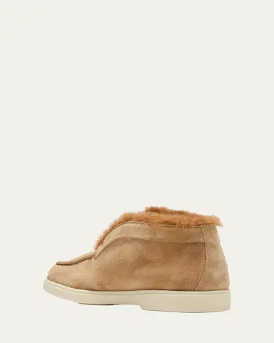 Santoni Fortune Suede Shearling Ankle Booties | Thumbnail 4 Santoni Fortune Suede Shearling Ankle Booties | Thumbnail 4