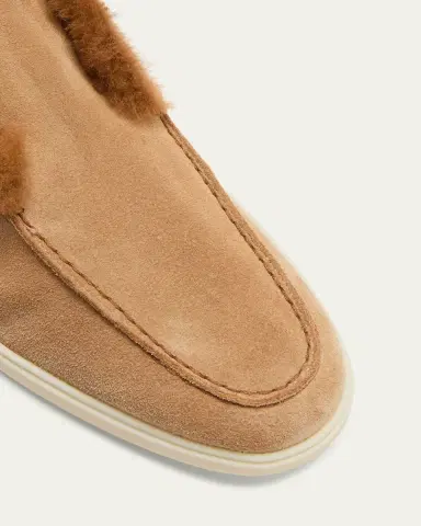 Santoni Fortune Suede Shearling Ankle Booties | Thumbnail 5 Santoni Fortune Suede Shearling Ankle Booties | Thumbnail 5