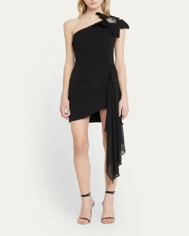PatBO Flower Applique One-Shoulder Mini Dress | Thumbnail 2 PatBO Flower Applique One-Shoulder Mini Dress | Thumbnail 2