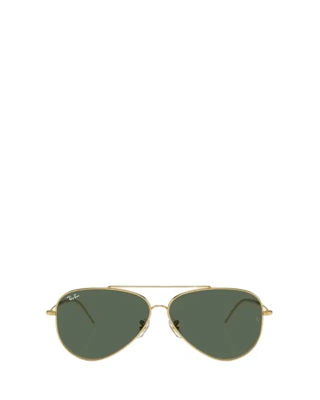 Golden Metal & Plastic Aviator Sunglasses Golden Metal & Plastic Aviator Sunglasses