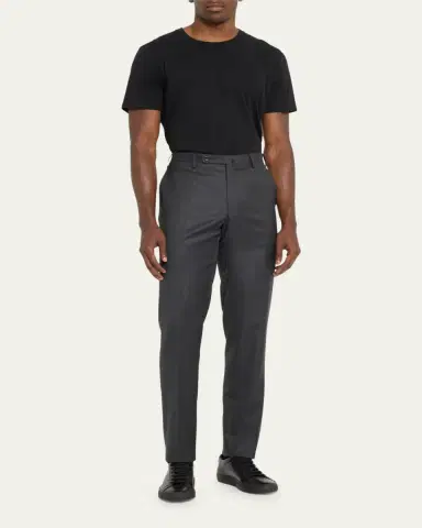 Incotex Men's Wool Sharkskin Dress Pants | Thumbnail 6 Incotex Men's Wool Sharkskin Dress Pants | Thumbnail 6