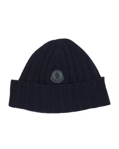 Moncler Men's Ribbed Wool Beanie | Thumbnail 1 Moncler Men's Ribbed Wool Beanie | Thumbnail 1