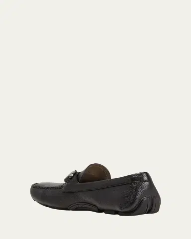 Ferragamo Men's Parigi Gancini Leather Drivers | Thumbnail 4 Ferragamo Men's Parigi Gancini Leather Drivers | Thumbnail 4