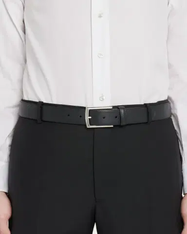 Simonnot Godard Men's Luma Matte Leather Belt | Thumbnail 2 Simonnot Godard Men's Luma Matte Leather Belt | Thumbnail 2