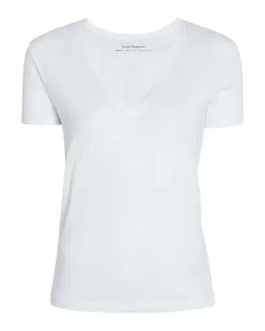 Another Tomorrow Cotton V-Neck Tee | Thumbnail 1 Another Tomorrow Cotton V-Neck Tee | Thumbnail 1
