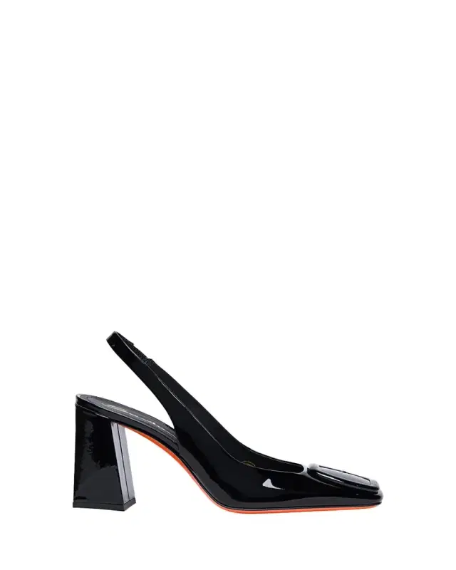 Peaches Patent Buckle Slingback Pumps Peaches Patent Buckle Slingback Pumps